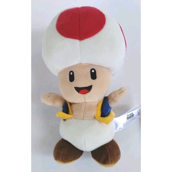 NEW Nintendo Super Mario Bros Toad Plush Doll Toy AC04 Little Buddy S 8” Japan - Picture 2 of 13